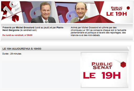 Christian Cambon au 19h de public senat