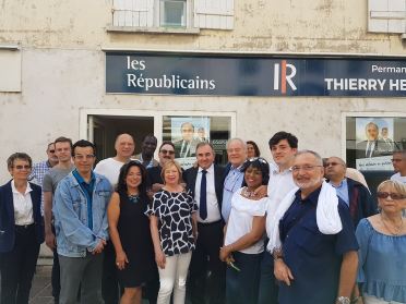 Christian Cambon - Thierry Hebbrecht - Olivier Glowinkovski - permanence de Creteil