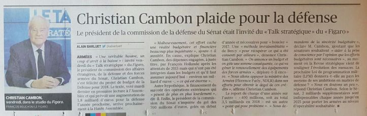 Christian Cambon - Le figaro - Defense