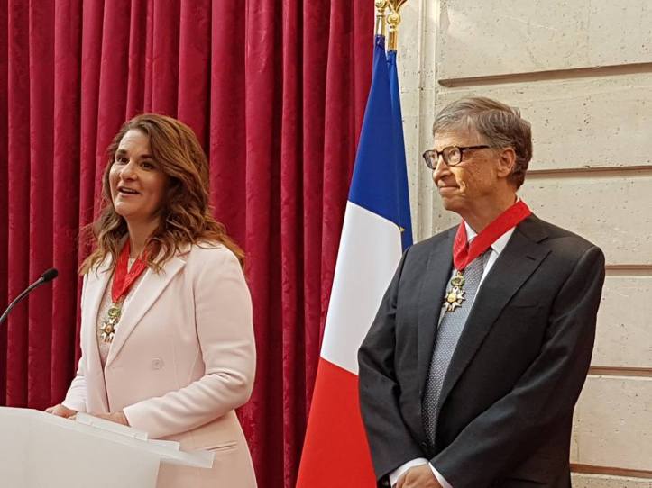 Christian Cambon - Bill Gates et Mélinda - Elysee 2