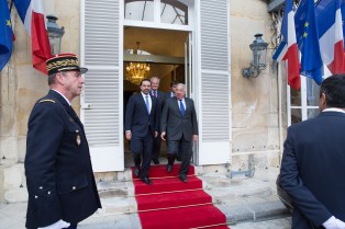 Christian Cambon - Gerard Larcher - Saad Hariri 2