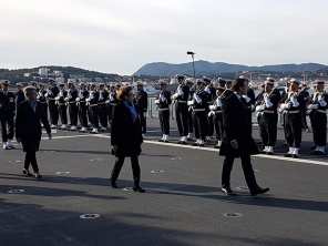 Christian Cambon - Emmanuel Macron - voeux aux armees Toulon