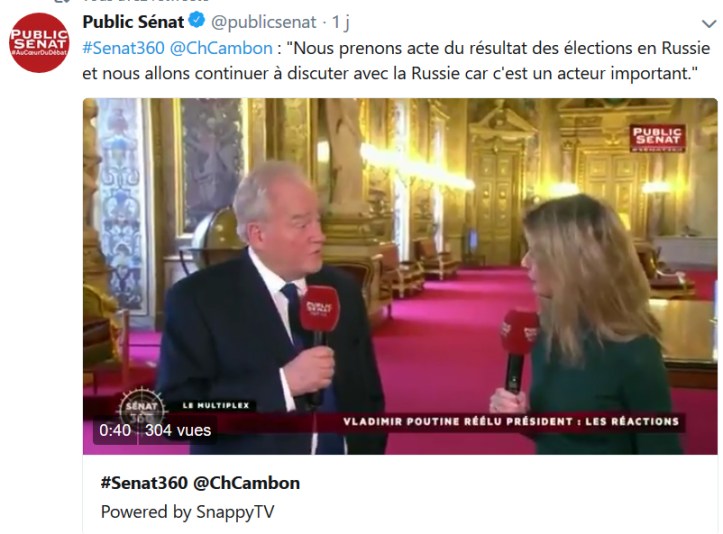 Christian Cambon - Vladimir Poutine Russie