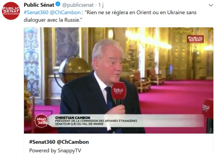 Christian Cambon - Vladimir Poutine