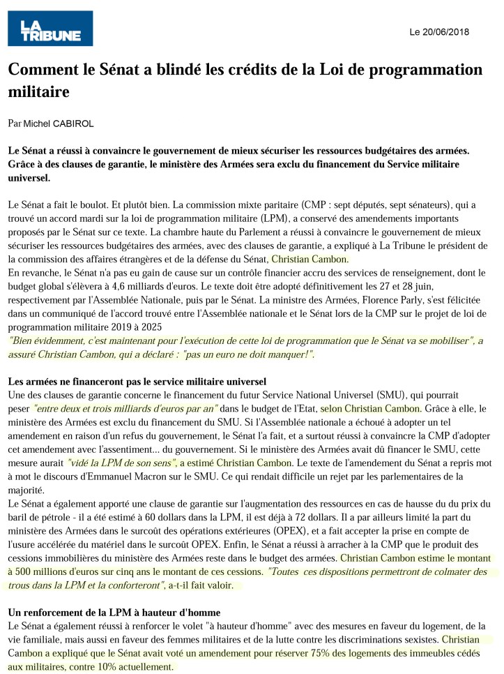 Christian Cambon - La Tribune