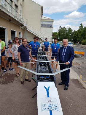 Christian Cambon - Virginie Tollard - Le Senat en Marne - Aviron 11