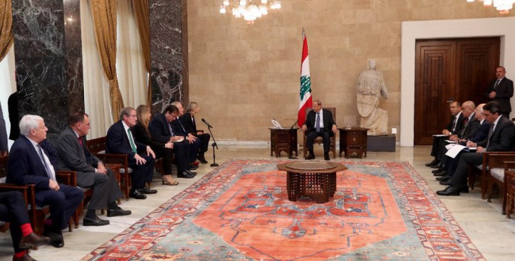 1-Christian Cambon - président de la République Michel Aoun - Liban