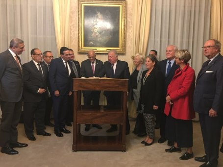 Christian Cambon - Gerard Larcher - Ali Abdel Aal