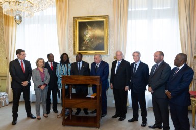 Christian Cambon - Gerard Larcher - president senat cote d'ivoire