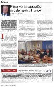 La Lettre Diplomatique - nov 2018 - Christian Cambon