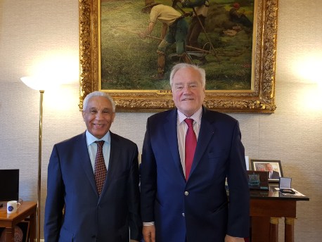 Cj=hristian Cambon - S.E. M. Salah Leddioui, Ambassadeur d'Algerie